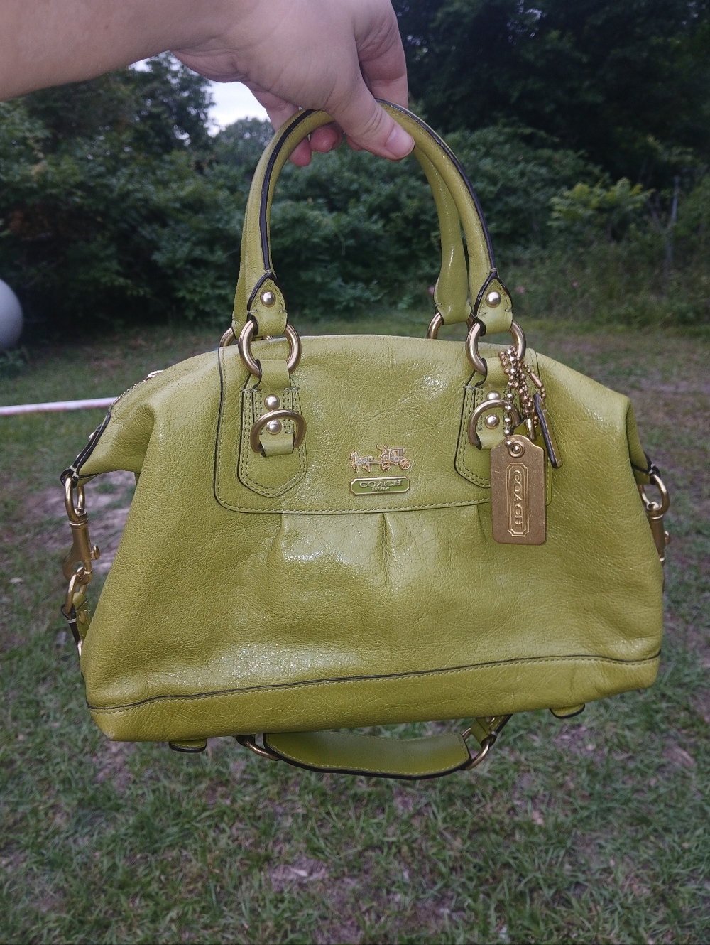 Coach vintage Madison Sabrina in apple green.